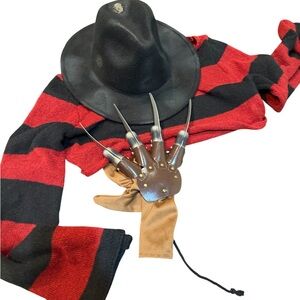 Nightmare on Elm Street Halloween Accessories with Hat and Glove Set